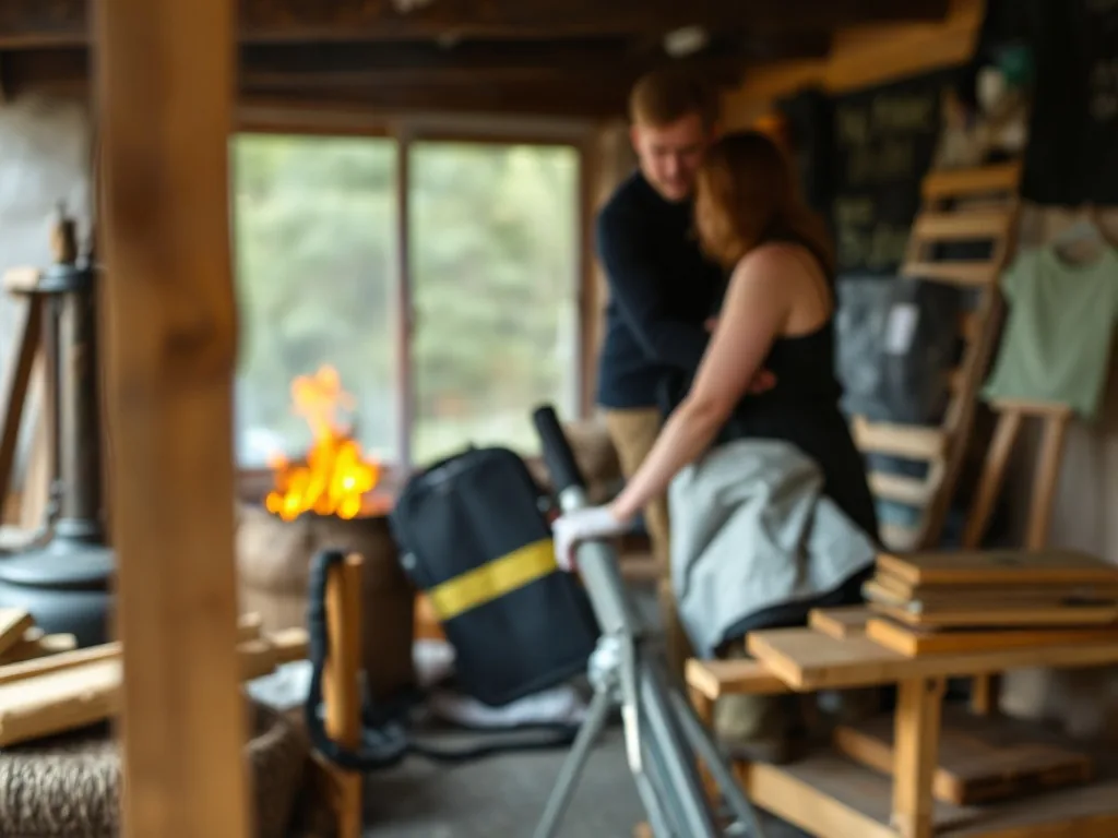 Stère de bois de chauffage empilé dans une cour, prêt à livrer dans l’Oise.